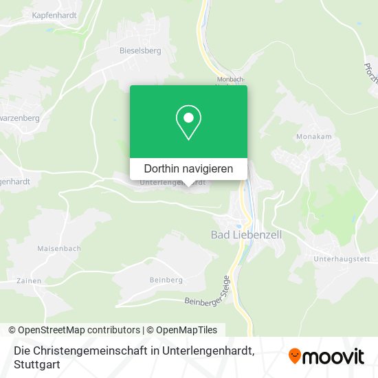 Die Christengemeinschaft in Unterlengenhardt Karte