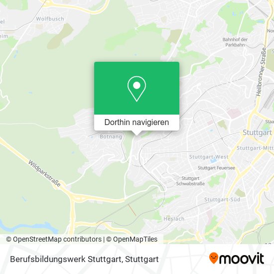 Berufsbildungswerk Stuttgart Karte