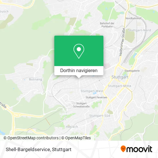 Shell-Bargeldservice Karte