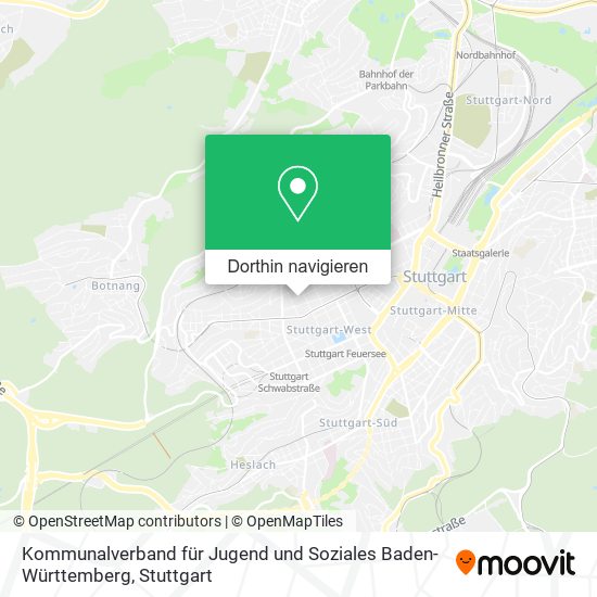 Kommunalverband für Jugend und Soziales Baden-Württemberg Karte