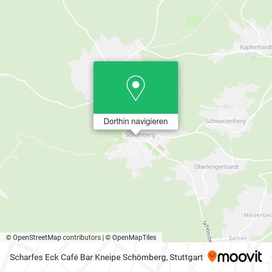 Scharfes Eck Café Bar Kneipe Schömberg Karte