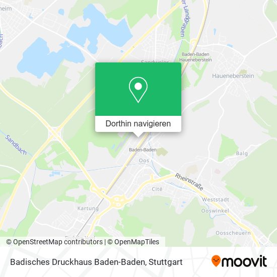 Badisches Druckhaus Baden-Baden Karte
