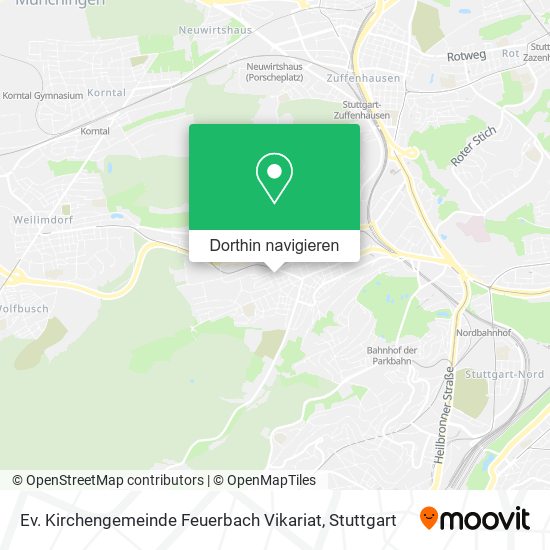 Ev. Kirchengemeinde Feuerbach Vikariat Karte
