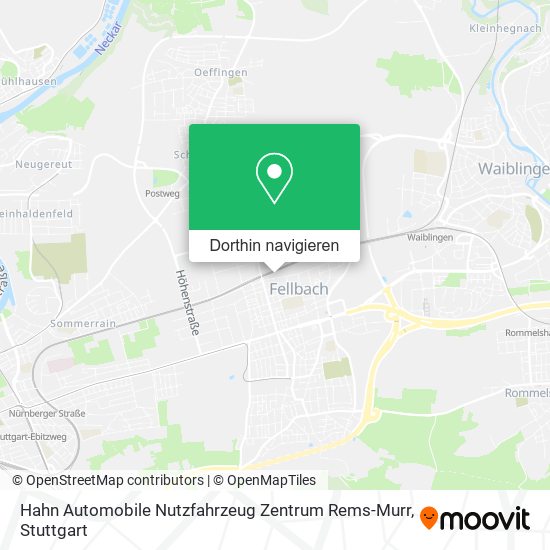 Hahn Automobile Nutzfahrzeug Zentrum Rems-Murr Karte