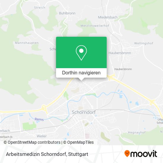 Arbeitsmedizin Schorndorf Karte