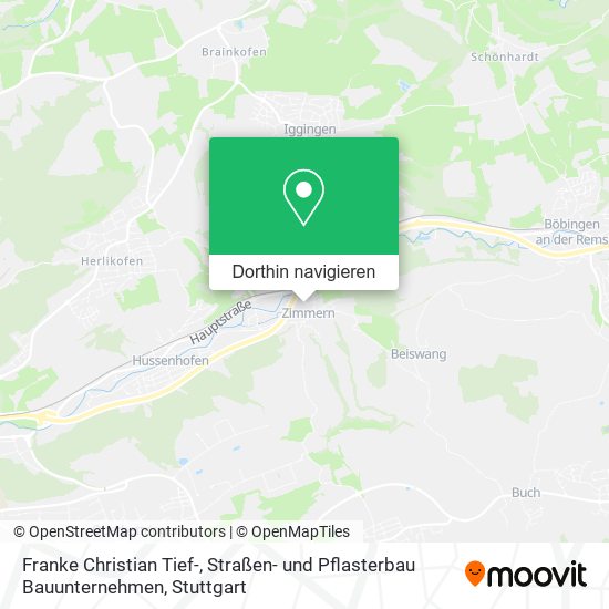 Franke Christian Tief-, Straßen- und Pflasterbau Bauunternehmen Karte
