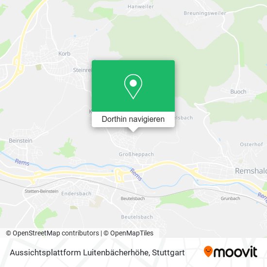 Aussichtsplattform Luitenbächerhöhe Karte