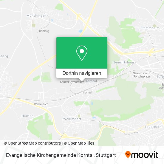 Evangelische Kirchengemeinde Korntal Karte