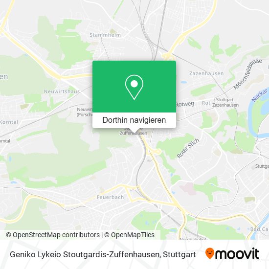 Geniko Lykeio Stoutgardis-Zuffenhausen Karte