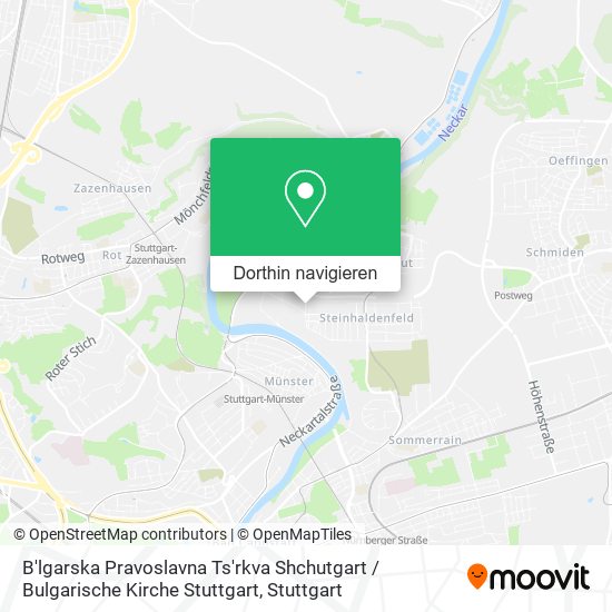 B'lgarska Pravoslavna Ts'rkva Shchutgart / Bulgarische Kirche Stuttgart Karte