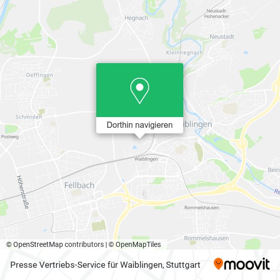 Presse Vertriebs-Service für Waiblingen Karte