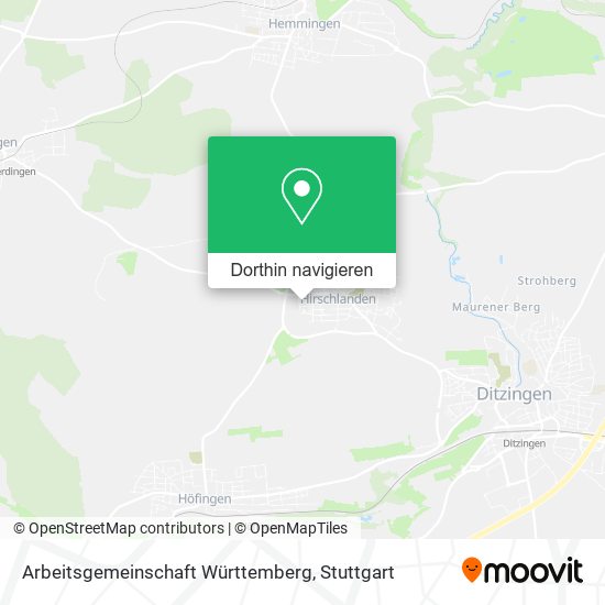 Arbeitsgemeinschaft Württemberg Karte