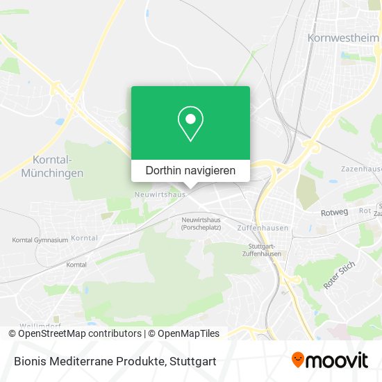 Bionis Mediterrane Produkte Karte