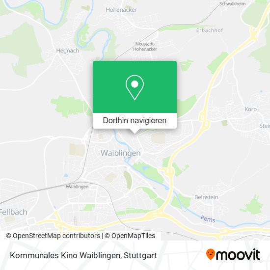 Kommunales Kino Waiblingen Karte
