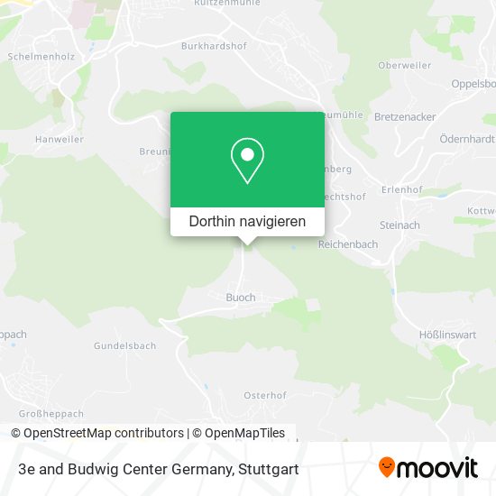 3e and Budwig Center Germany Karte