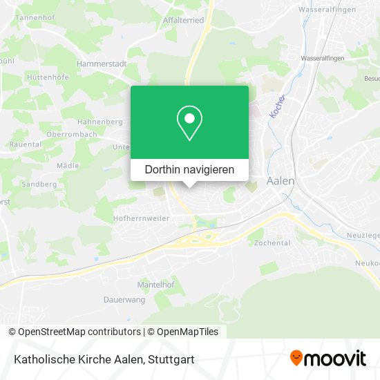 Katholische Kirche Aalen Karte
