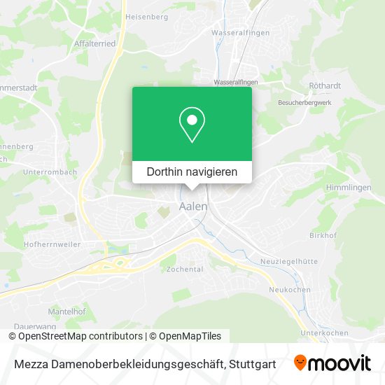 Mezza Damenoberbekleidungsgeschäft Karte