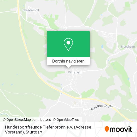 Hundesportfreunde Tiefenbronn e.V. (Adresse Vorstand) Karte