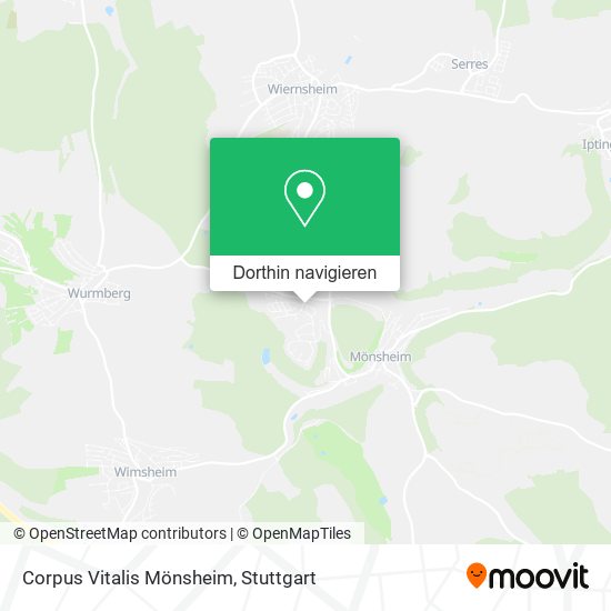 Corpus Vitalis Mönsheim Karte