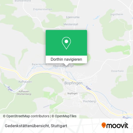 Gedenkstättenübersicht Karte
