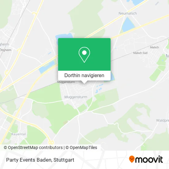 Party Events Baden Karte