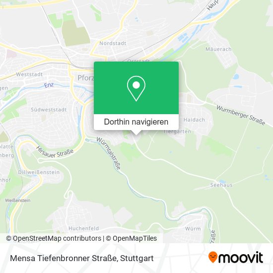 Mensa Tiefenbronner Straße Karte