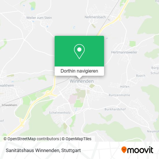 Sanitätshaus Winnenden Karte