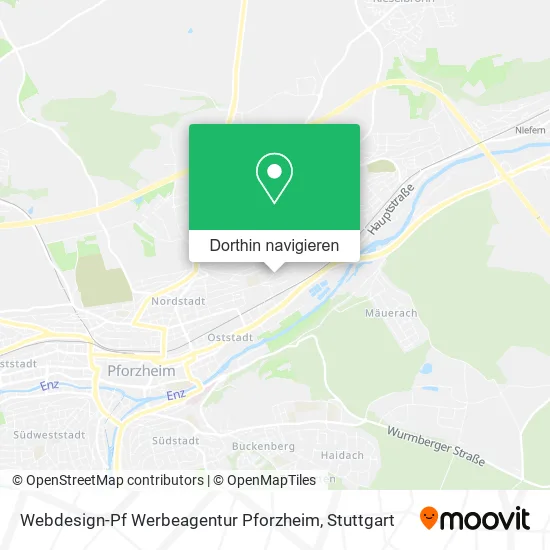 Webdesign-Pf Werbeagentur Pforzheim Karte