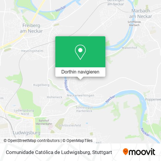 Comunidade Católica de Ludwigsburg Karte