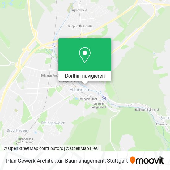 Plan.Gewerk Architektur. Baumanagement Karte