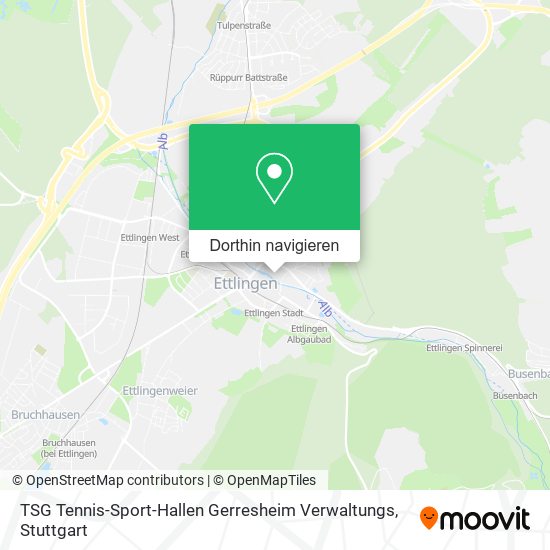 TSG Tennis-Sport-Hallen Gerresheim Verwaltungs Karte