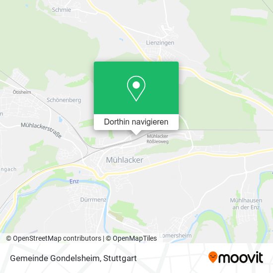 Gemeinde Gondelsheim Karte