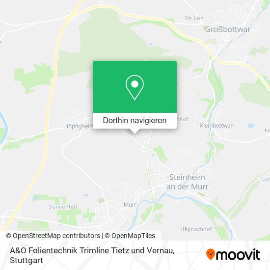 A&O Folientechnik Trimline Tietz und Vernau Karte