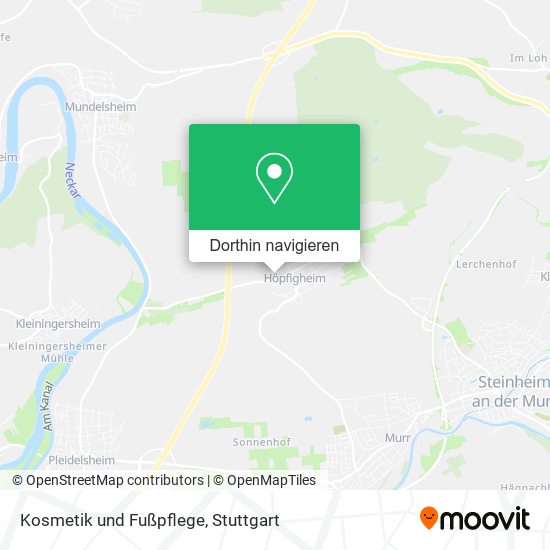 Kosmetik und Fußpflege Karte