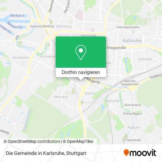 Die Gemeinde in Karlsruhe Karte