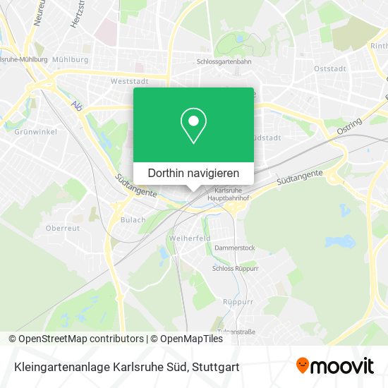 Kleingartenanlage Karlsruhe Süd Karte