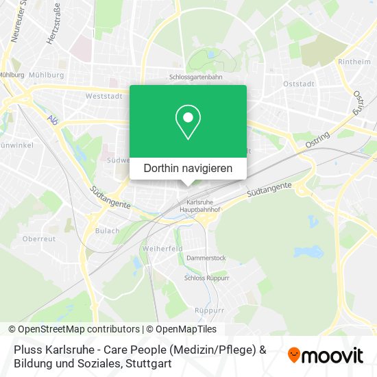Pluss Karlsruhe - Care People (Medizin / Pflege) & Bildung und Soziales Karte