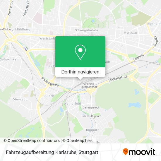Fahrzeugaufbereitung Karlsruhe Karte