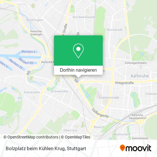 Bolzplatz beim Kühlen Krug Karte