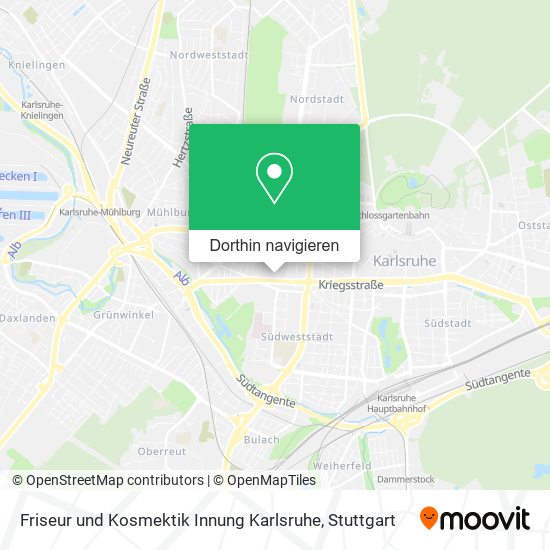 Friseur und Kosmektik Innung Karlsruhe Karte