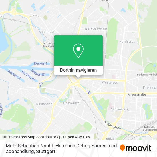 Metz Sebastian Nachf. Hermann Gehrig Samen- und Zoohandlung Karte