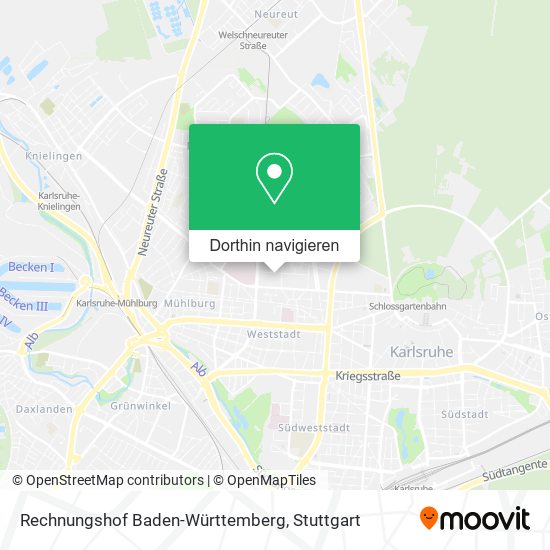 Rechnungshof Baden-Württemberg Karte
