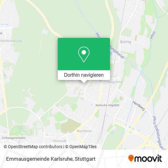 Emmausgemeinde Karlsruhe Karte