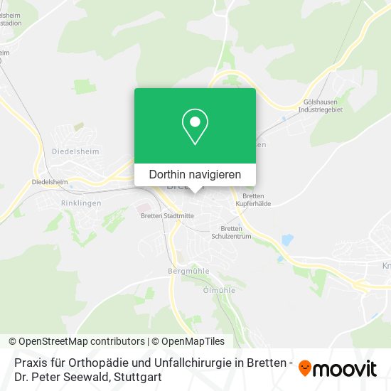 Praxis für Orthopädie und Unfallchirurgie in Bretten - Dr. Peter Seewald Karte