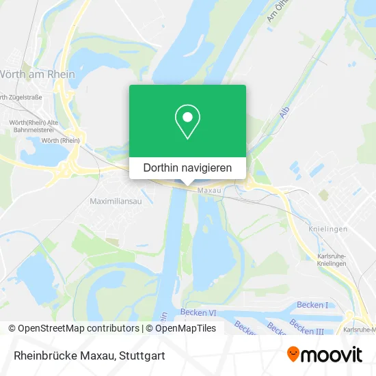 Rheinbrücke Maxau Karte