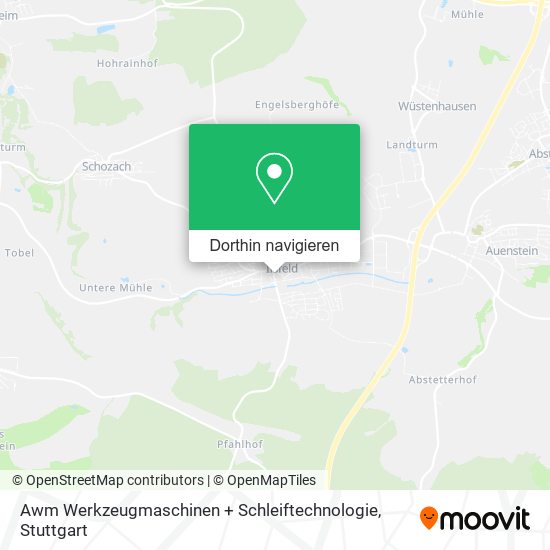 Awm Werkzeugmaschinen + Schleiftechnologie Karte
