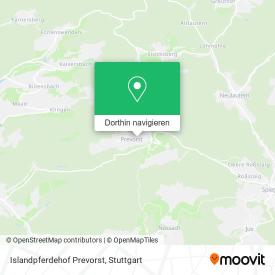 Islandpferdehof Prevorst Karte
