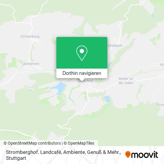 Stromberghof. Landcafé, Ambiente, Genuß & Mehr. Karte