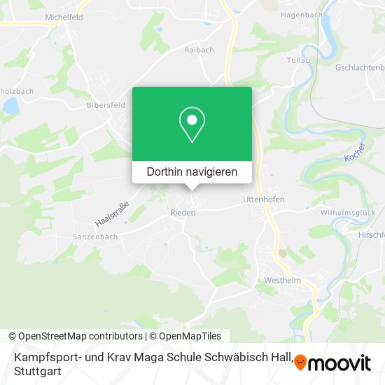 Kampfsport- und Krav Maga Schule Schwäbisch Hall Karte