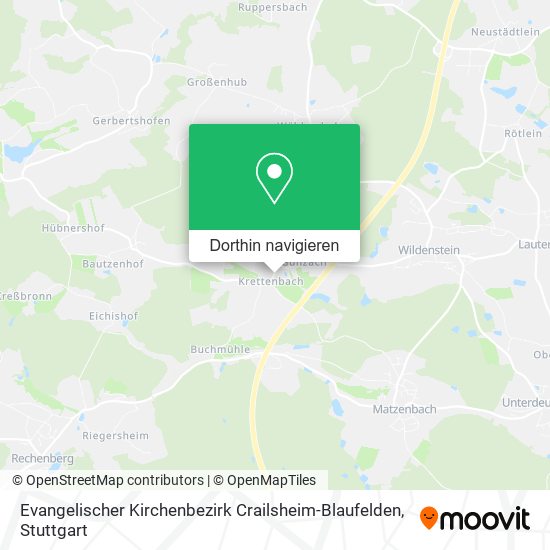 Evangelischer Kirchenbezirk Crailsheim-Blaufelden Karte